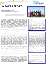 Image of the front page of the Big Data in Marine Science impact report